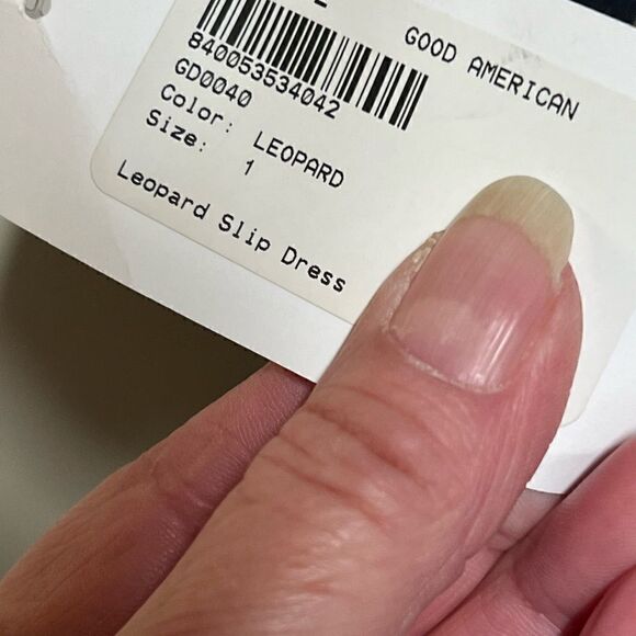 NWT Everee Good American Leopard Satin Slip Dress Vanity Sz 1 Sz 4 US - Picture 7 of 8